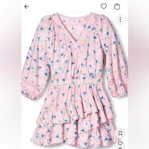 Floral Pink Ruffle Dress